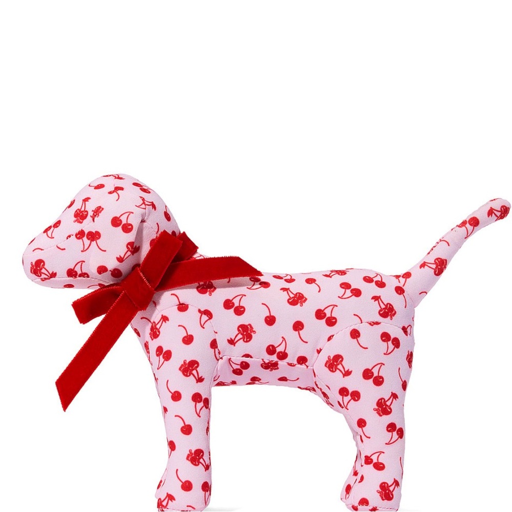 PINK Victoria's Secret Red and White Cherry Pattern Dog